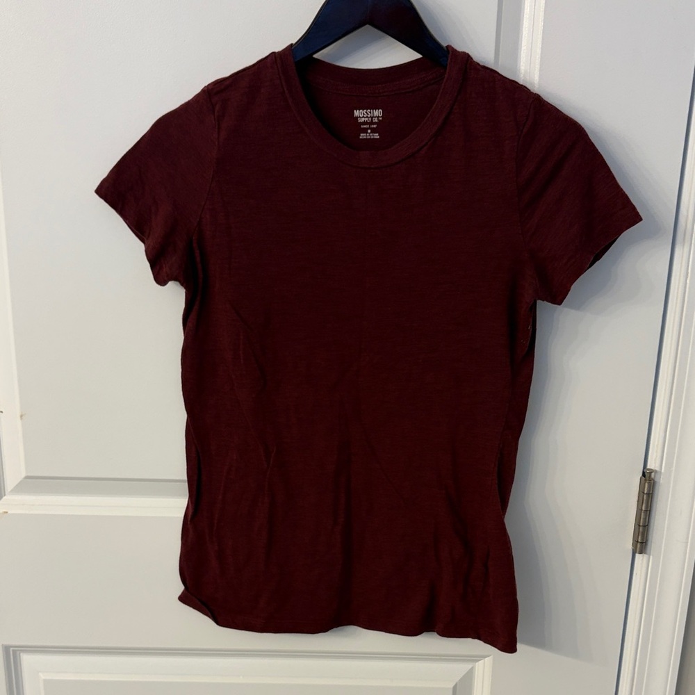 Mossimo Supply Co. Women's Short Sleeve Crew Tee in Deep Wine